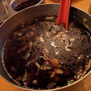 Veg manchow soup... The lighting is bad, but trust me, this was the best manchow soup I ever had!