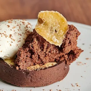 a dessert on a plate