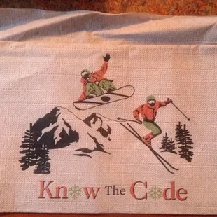 The rules of the mountains on napkins pt1