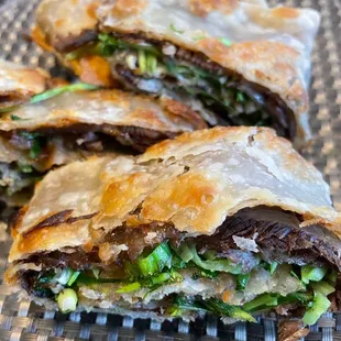 Chinese beef burrito