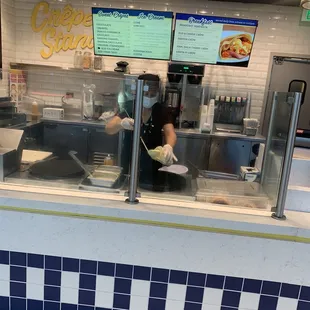 a woman preparing food
