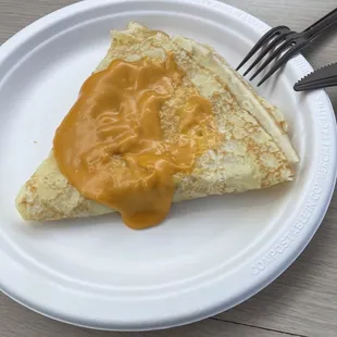 Ham &amp; cheese crepe