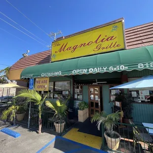 the front of the restaurant