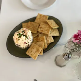 Pimento Cheese and crackers