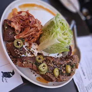 a plate of food on a table