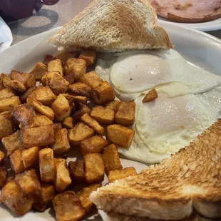 Eggs, breakfast potatoes, toast!