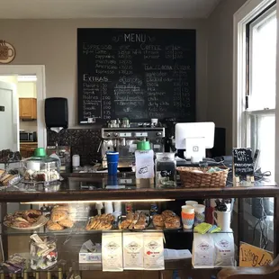 Counter area with menu