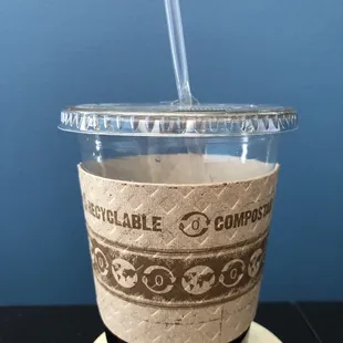 Iced dark roast coffee