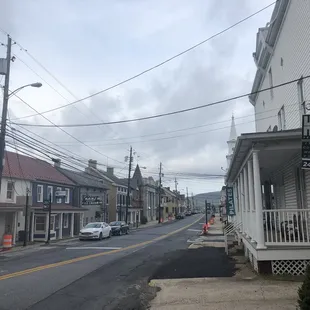 Downtown middletown with Main Cup on the left.