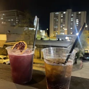 The blue elevator &amp; Apple crown &amp; coke