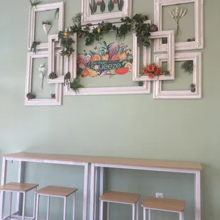 Small space to sit down and eat!