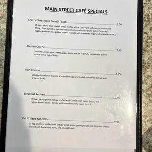 Their specials