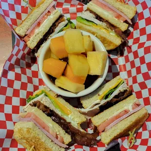 Pub Club with fresh fruit.