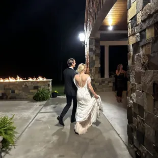 Two covered patios. One with a gas-burning firewall