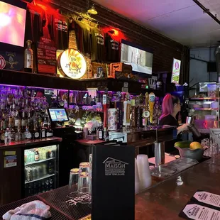 a bar with a lot of alcohol