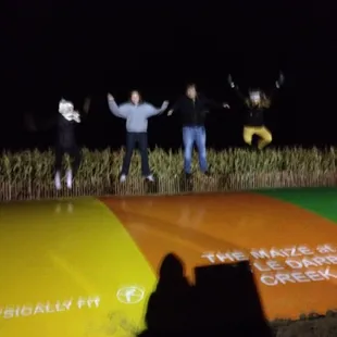 Not the best picture, but this is their awesome "trampoline" that provided plenty of fun for college kids