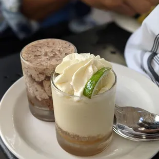 Shot glass dessert: key lime and carrot cake