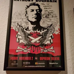 Memorabilia in the hall to the bathroom