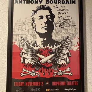 a poster of anthony bourdain
