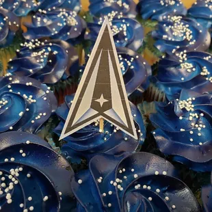Space Force cupcakes