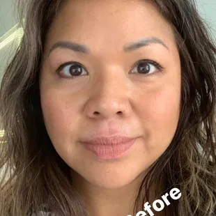 Previous powder microblading done in July 2018