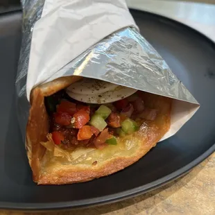 Shakshuka Malawah wrap