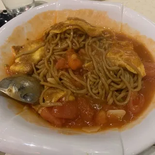 Tomato Egg Pan-Seared Noodle