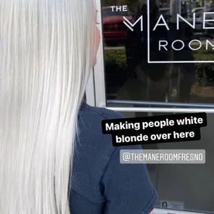 Platinum Blonde Hair done by Jessica @ The Mane Room