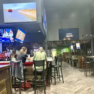 Bar area and dining area