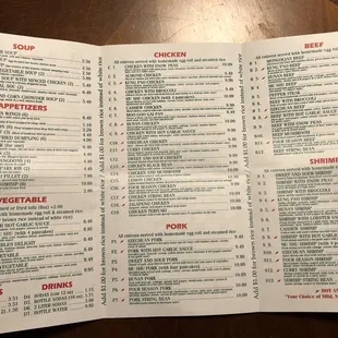 Menu (12/2020)