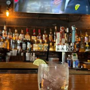 Gin and tonic, local bourbon, Mexican fries