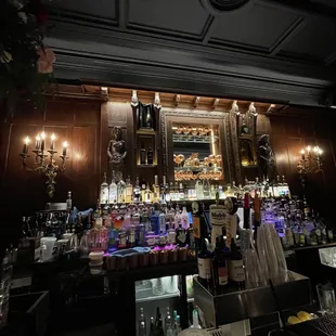 Downstairs bar with gorgeous historical details