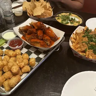 a table full of food