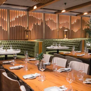 the dining area of the restaurant