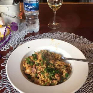 Main Dish - Cajun style Jambalaya (sausage and chicken)