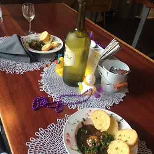 Appetizer - BBQ Shrimp with buttered bread