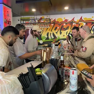 interior, sushi and sashimi