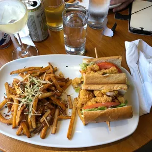 Po Boy Shrimp with Truffles Fries