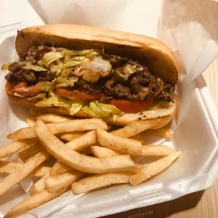 Philly Cheese Steak with Fries