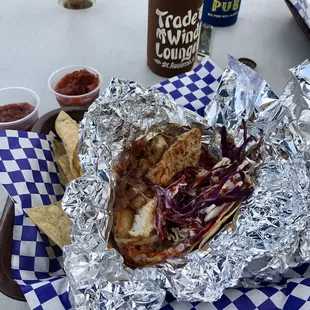 Check out Marina Cantina Food Truck at Cats Paw marina! Awesome FRESH FISH. Today it was a beautiful big piece of amber jack.