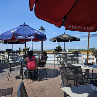 Large deck by the ocean