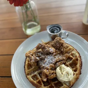 Chicken and waffles