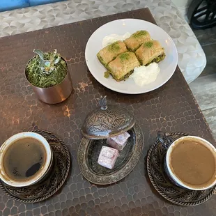 Baklava &amp; Turkish coffee