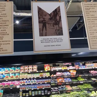 a display of fresh produce