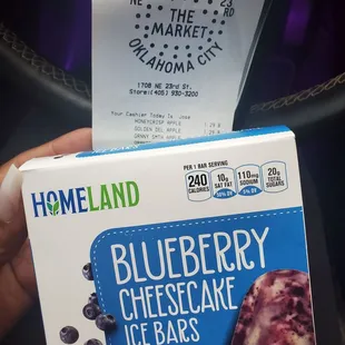 blueberry cheesecake ice bars