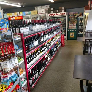 a variety of beverages