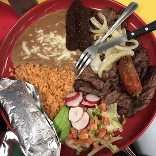 Carne Asada Con Chorizo