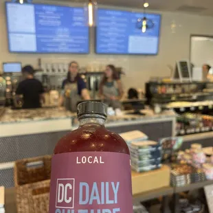 Kombucha and the menu