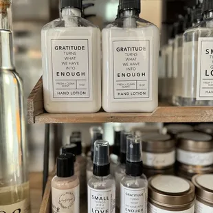 a variety of hand sanitizers