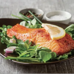 salmon and greens